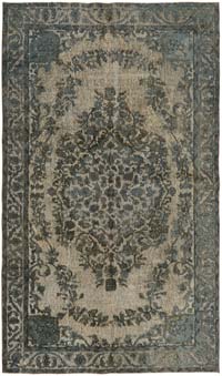 Hand Carved Over-Dyed Rug - 5' 5" x 9'  (65" x 108")