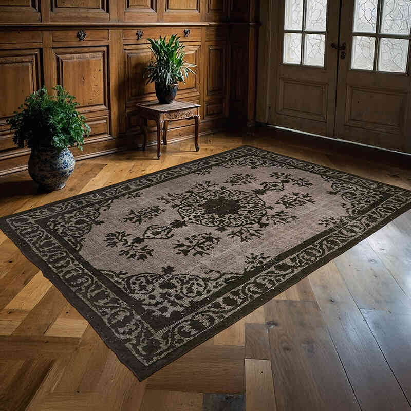 Alfombra Tallada a Mano Sobre Teñida - 173 cm x 244 cm - K0062501