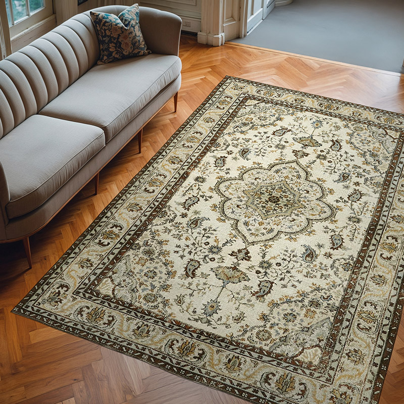 El Oyması Boyalı Halı - 211 cm x 287 cm - K0062505