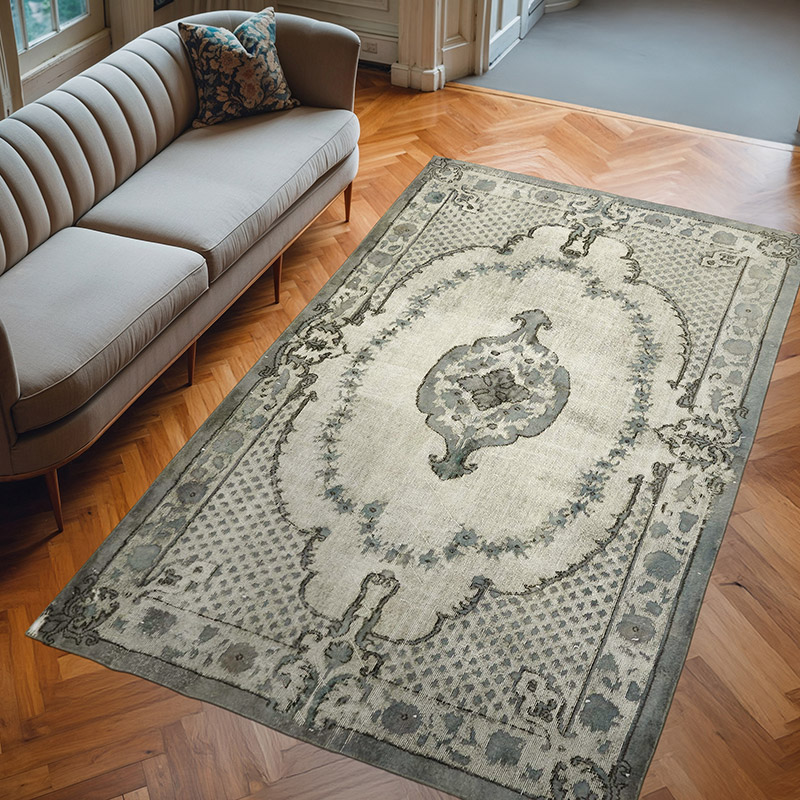 Hand Carved Over-Dyed Rug - 5' 10" x 9' 3" (70" x 111") - K0062507
