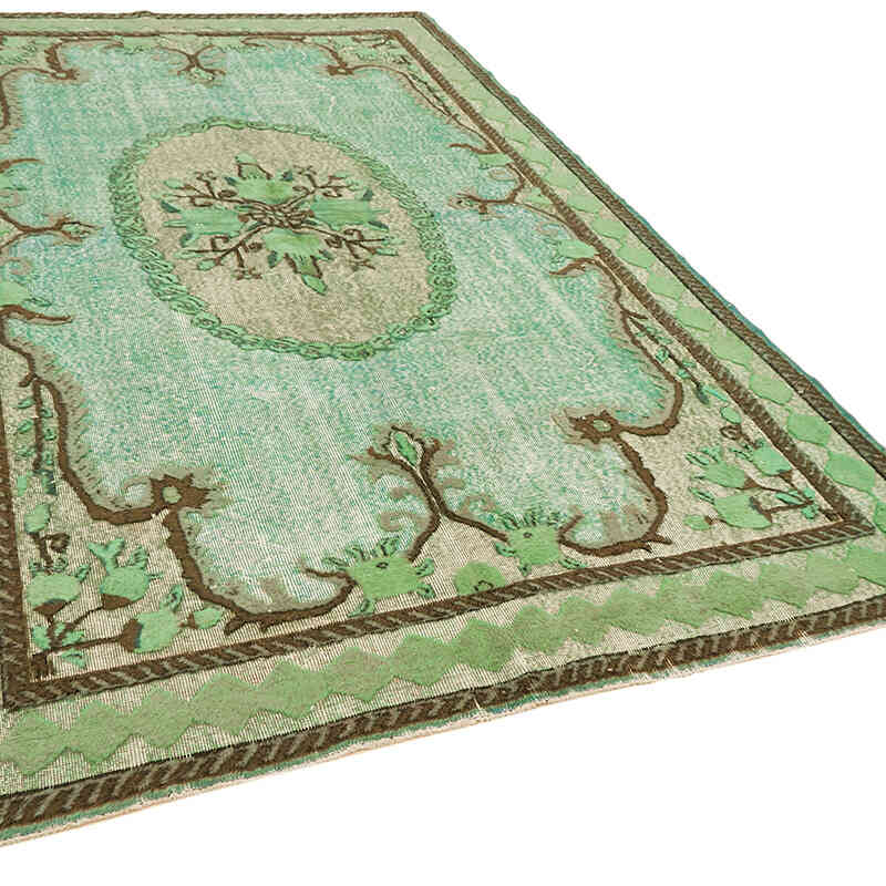 Alfombra Tallada a Mano Sobre Teñida - 205 cm x 313 cm - K0062523
