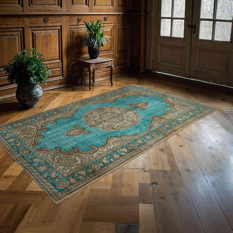 El Oyması Boyalı Halı - 155 cm x 262 cm - K0062531