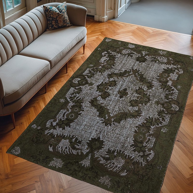 Alfombra Tallada a Mano Sobre Teñida - 200 cm x 315 cm - K0062536