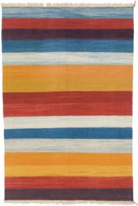New Handwoven Turkish Kilim Rug - 5'  x 7' 5" (60" x 89")