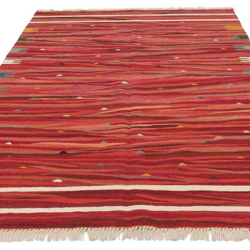 New Handwoven Turkish Kilim Rug - 4' 9" x 7' 1" (57" x 85") - K0062542