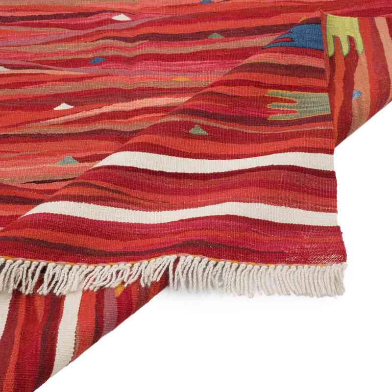 New Handwoven Turkish Kilim Rug - 4' 9" x 7' 1" (57" x 85") - K0062542