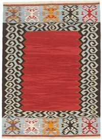 New Handwoven Turkish Kilim Rug - 6'  x 8' 1" (72" x 97")