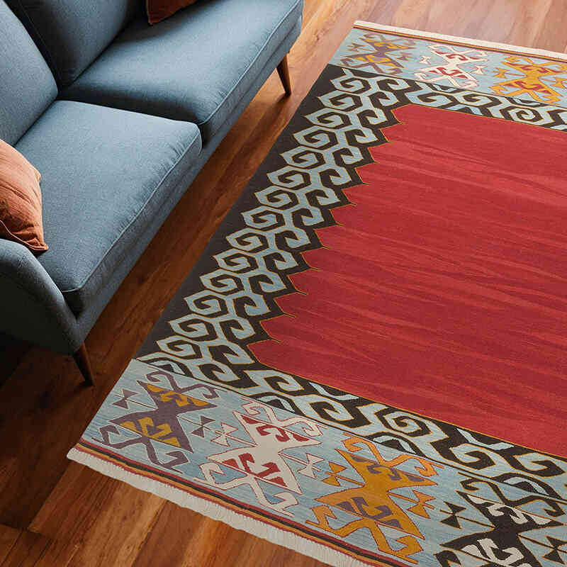 Yeni Kök Boya El Dokuma Kilim - 183 cm x 246 cm - K0062543