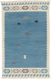 New Handwoven Turkish Kilim Rug - 5'  x 7' 8" (60" x 92")