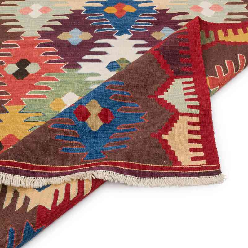 New Handwoven Turkish Kilim Rug - 4' 1" x 6' 2" (49" x 74") - K0062547