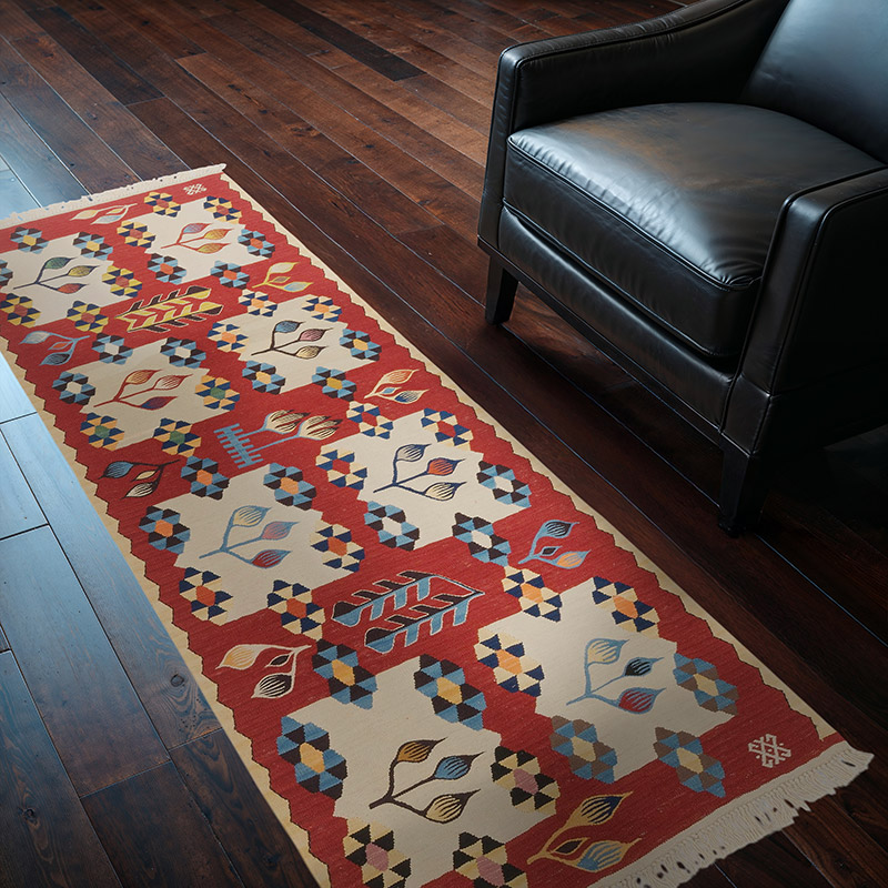 New Handwoven Turkish Kilim Runner - 2' 8" x 6' 3" (32" x 75") - K0062551