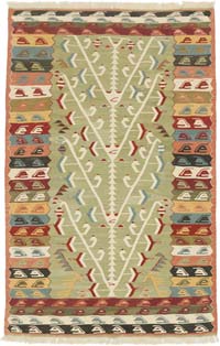 New Handwoven Turkish Kilim Rug - 4' 2" x 6' 4" (50" x 76")