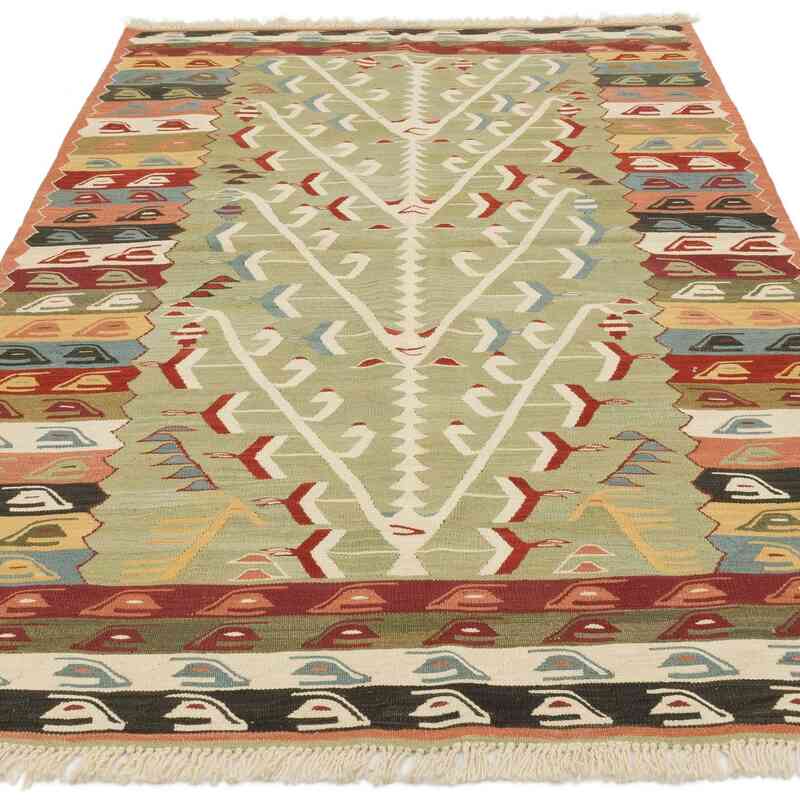 New Handwoven Turkish Kilim Rug - 4' 2" x 6' 4" (50" x 76") - K0062552