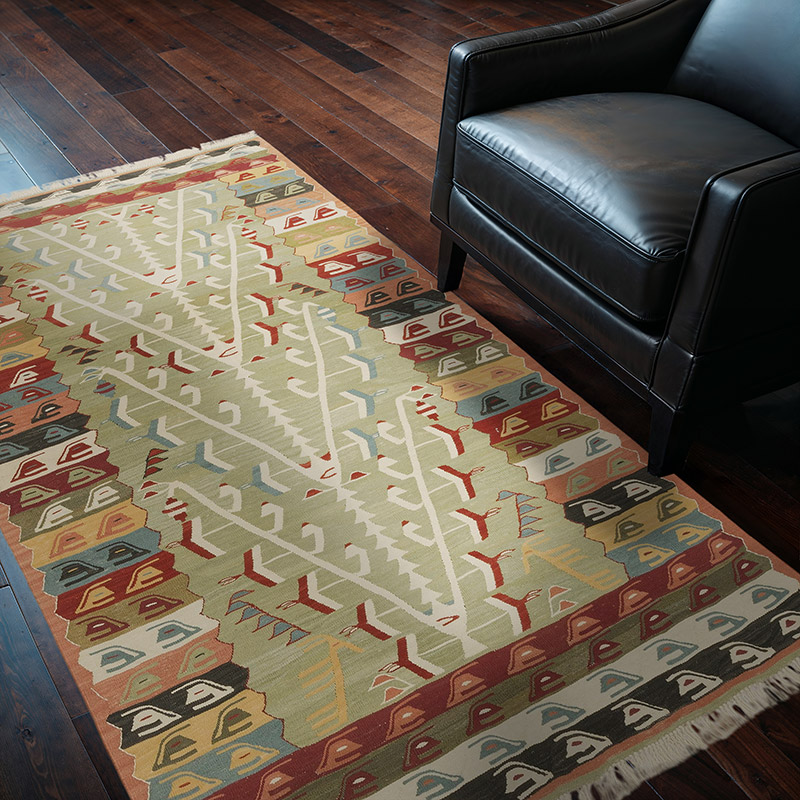 New Handwoven Turkish Kilim Rug - 4' 2" x 6' 4" (50" x 76") - K0062552