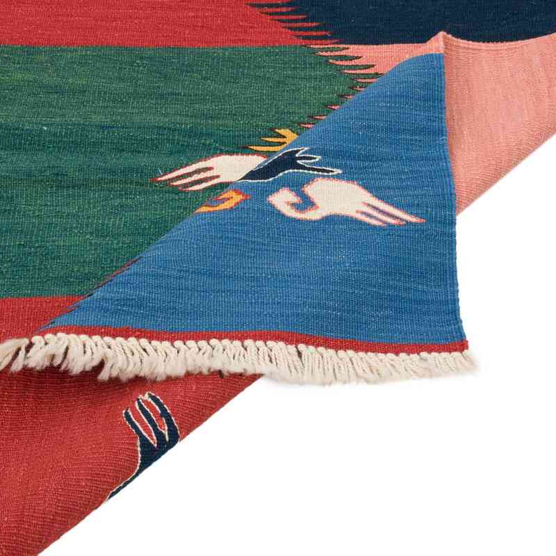 New Handwoven Turkish Kilim Rug - 3'  x 3' 11" (36" x 47") - K0062557
