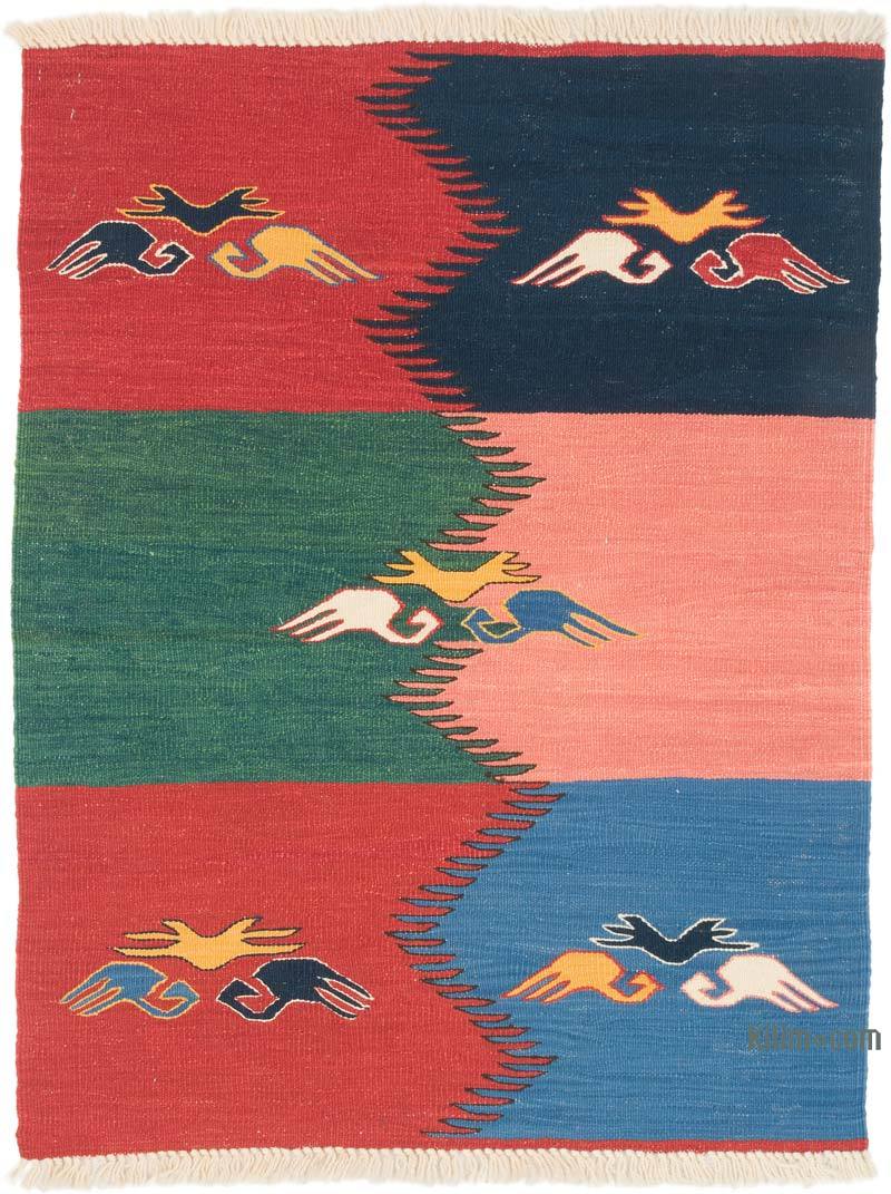 New Handwoven Turkish Kilim Rug - 3'  x 3' 11" (36" x 47") - K0062557