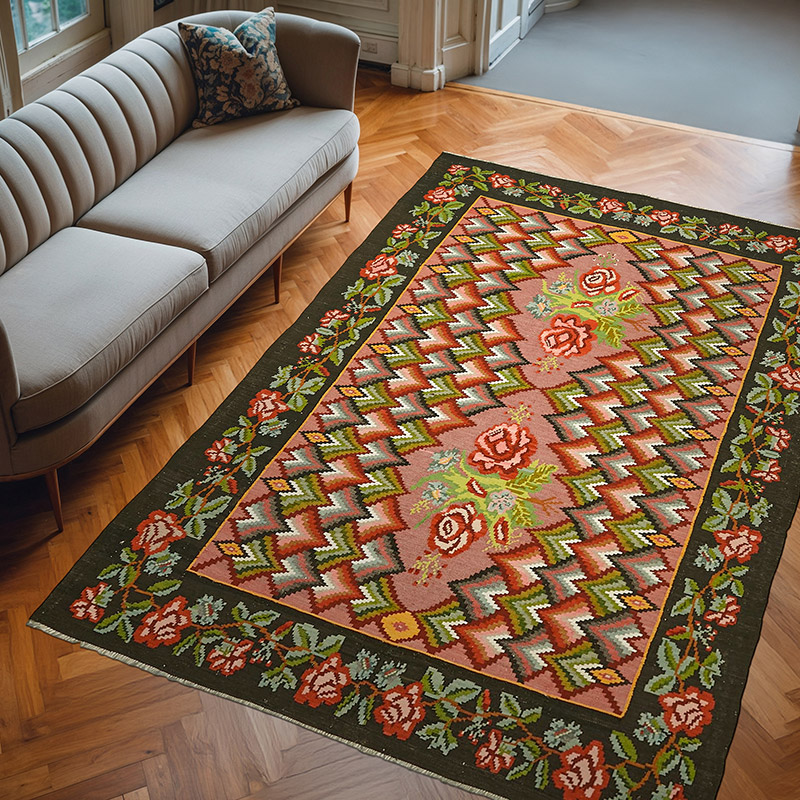 Alfombra Vintage Moldovan Kilim - 194 cm x 272 cm - K0062577