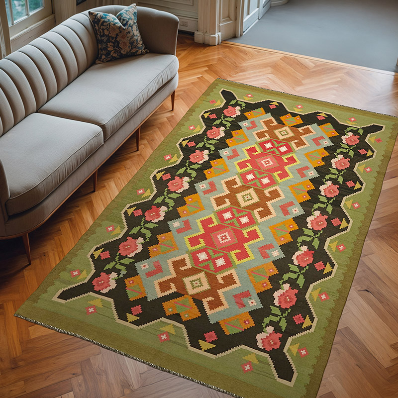 Alfombra Vintage Moldovan Kilim - 190 cm x 304 cm - K0062578