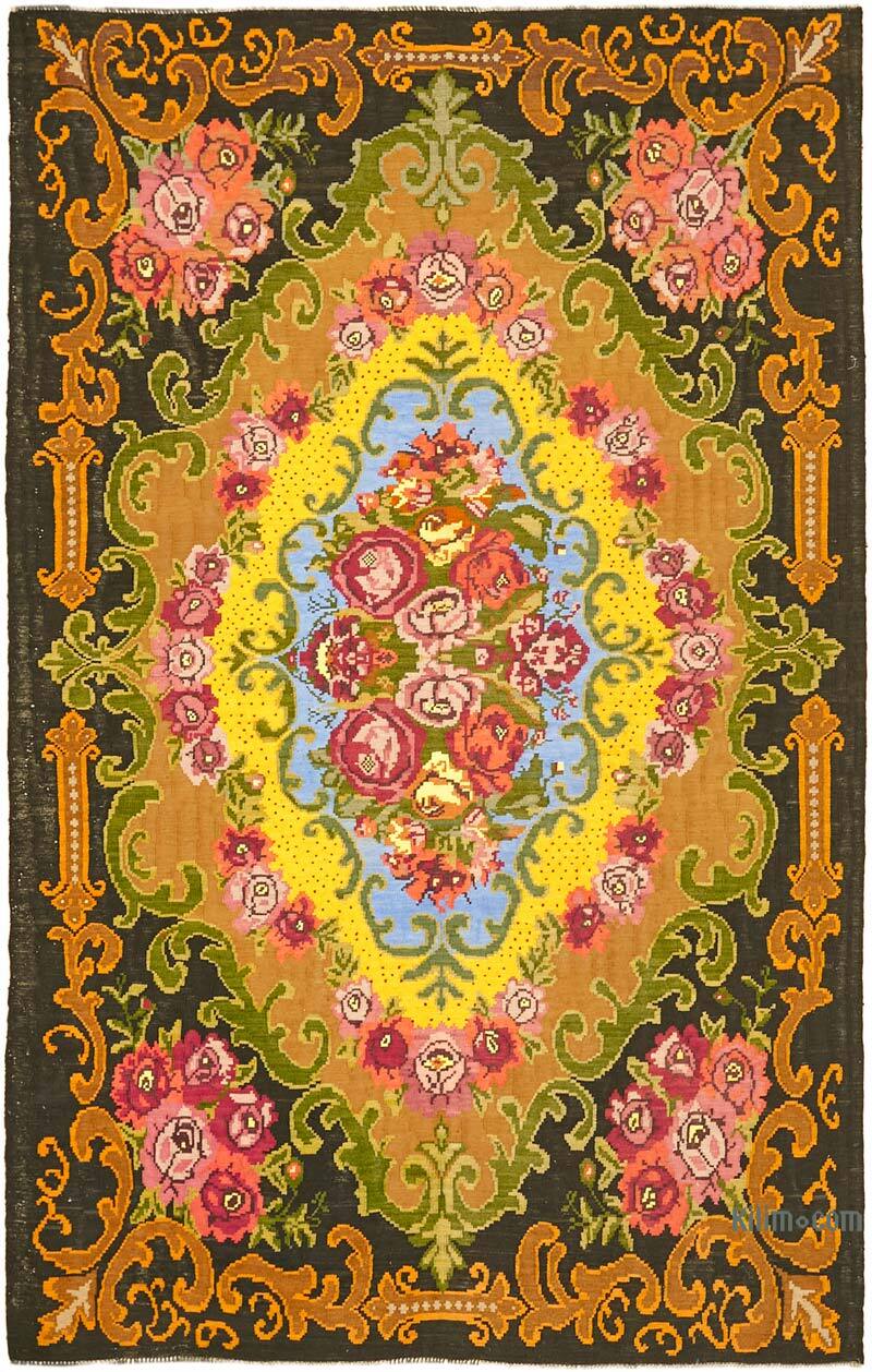 Vintage Handwoven Moldovan Kilim Rug - 6' 10" x 10' 8" (82" x 128") - K0062607