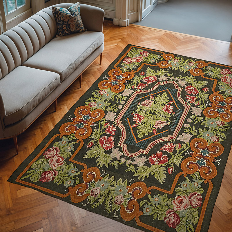Alfombra Vintage Moldovan Kilim - 218 cm x 310 cm - K0062620