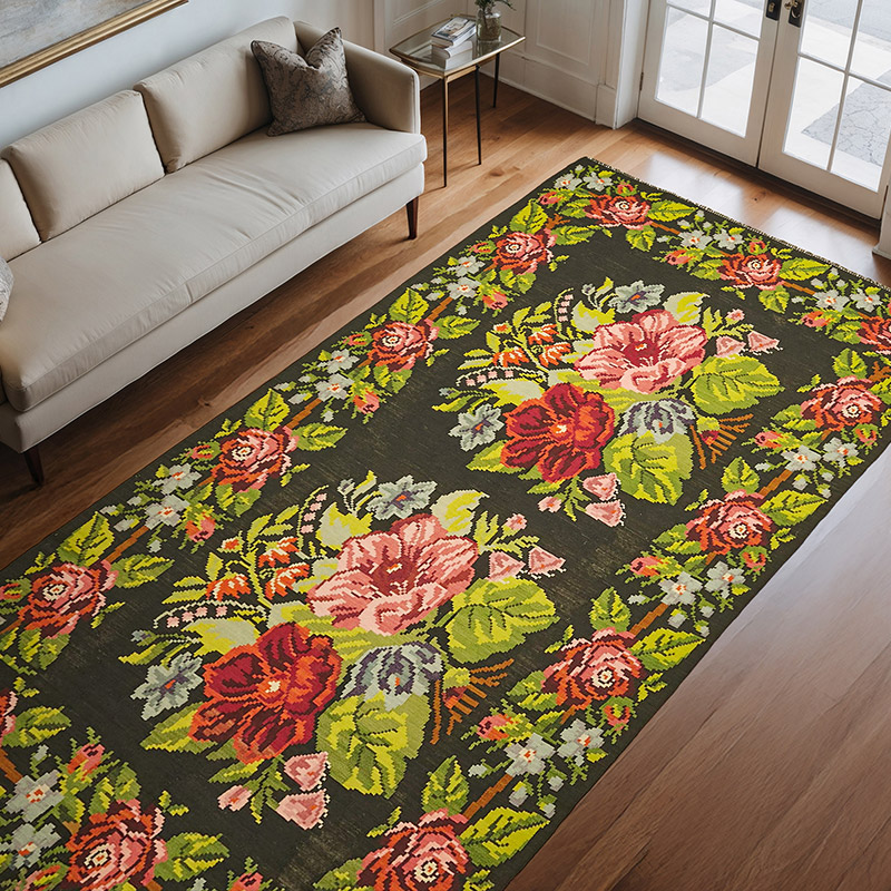 Alfombra Vintage Moldovan Kilim - 193 cm x 363 cm - K0062626