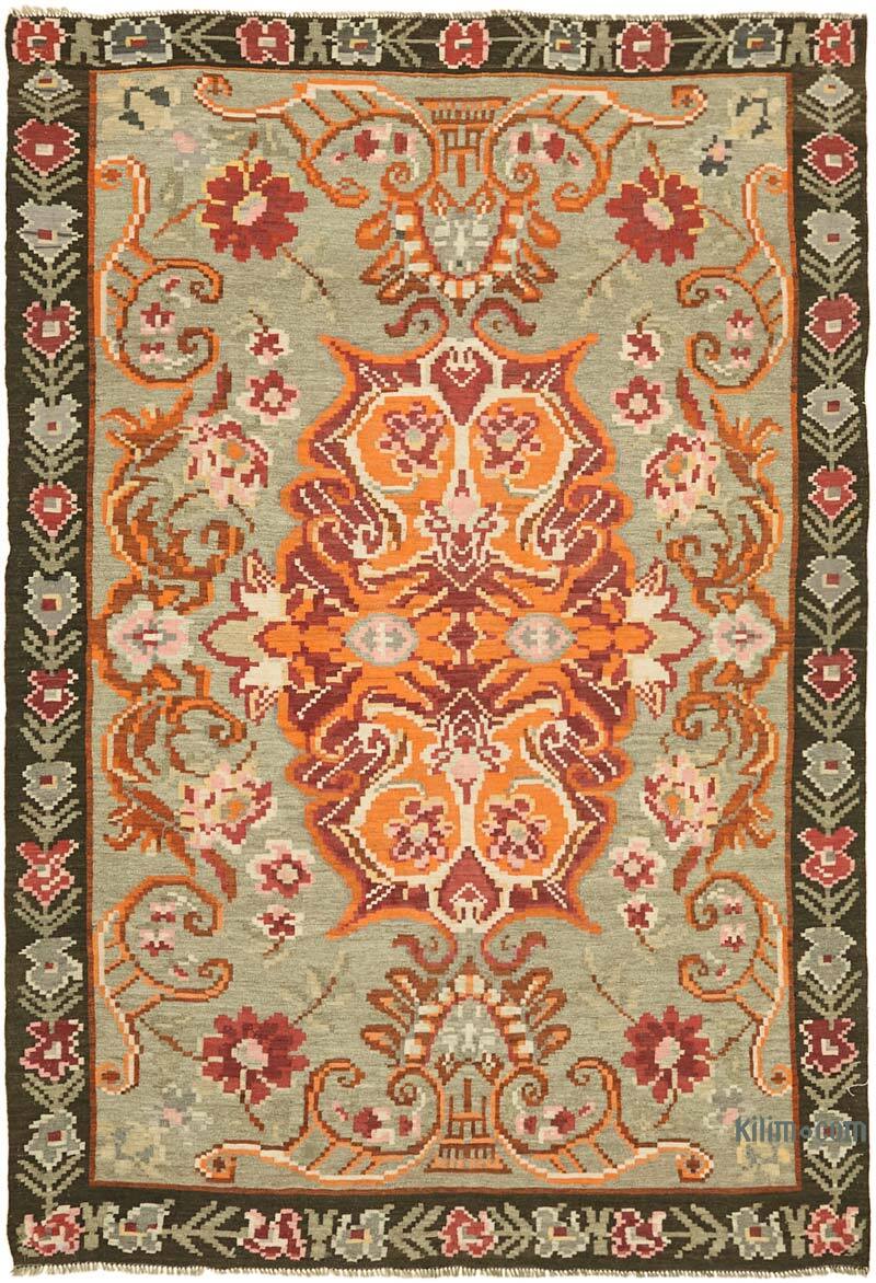 Vintage Handwoven Moldovan Kilim Rug - 6' 8" x 9' 7" (80" x 115") - K0062682
