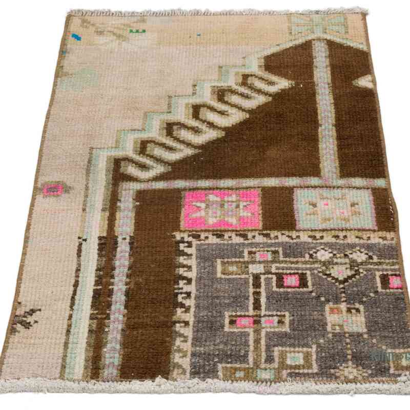 Alfombra Vintage Turca Anudada a Mano - 53 cm x 87 cm - K0062695