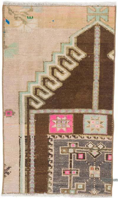 El Dokuma Vintage Halı - 53 cm x 87 cm