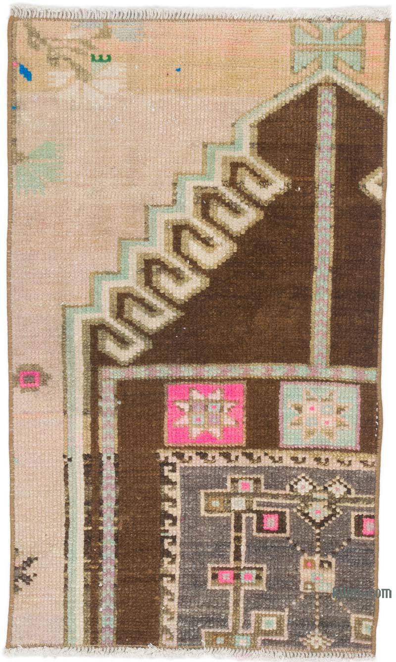 Alfombra Vintage Turca Anudada a Mano - 53 cm x 87 cm - K0062695