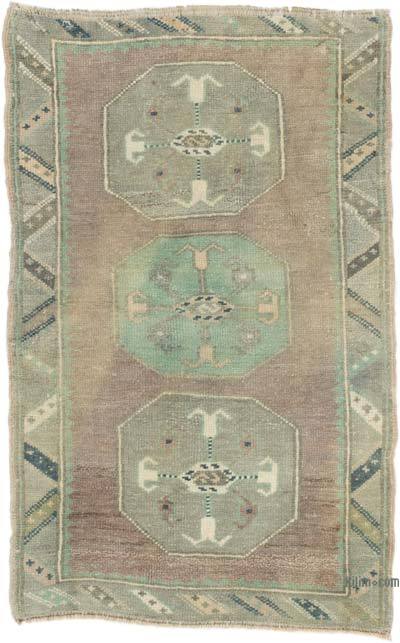 Vintage Turkish Hand-Knotted Rug - 1' 10" x 2' 11" (22 in. x 35 in.)