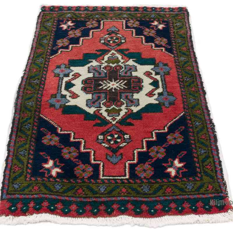 Alfombra Vintage Turca Anudada a Mano - 59 cm x 108 cm - K0062717
