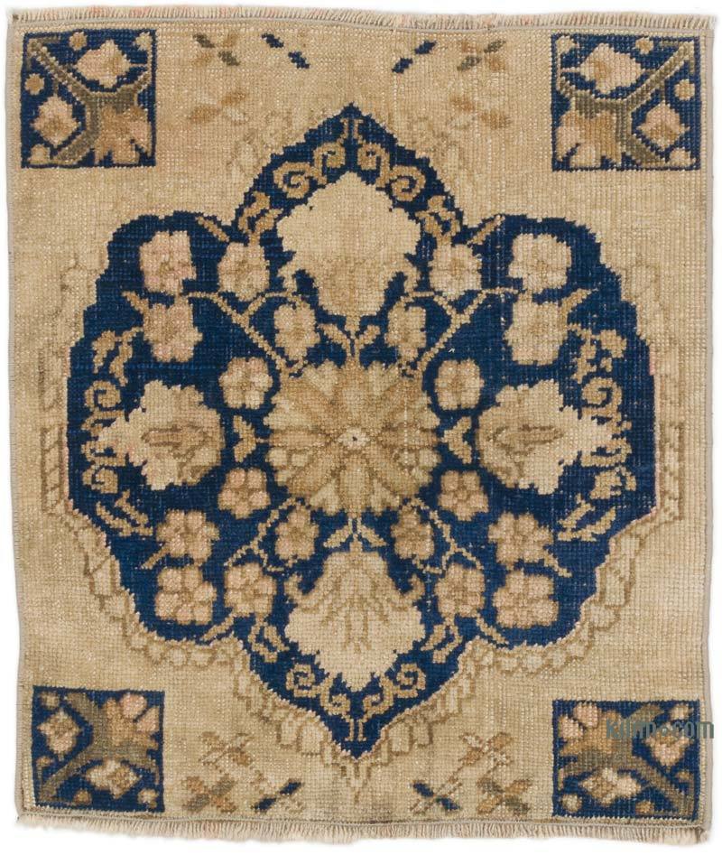 Vintage Turkish Hand-Knotted Rug - 1' 9" x 2'  (21" x 24") - K0062728