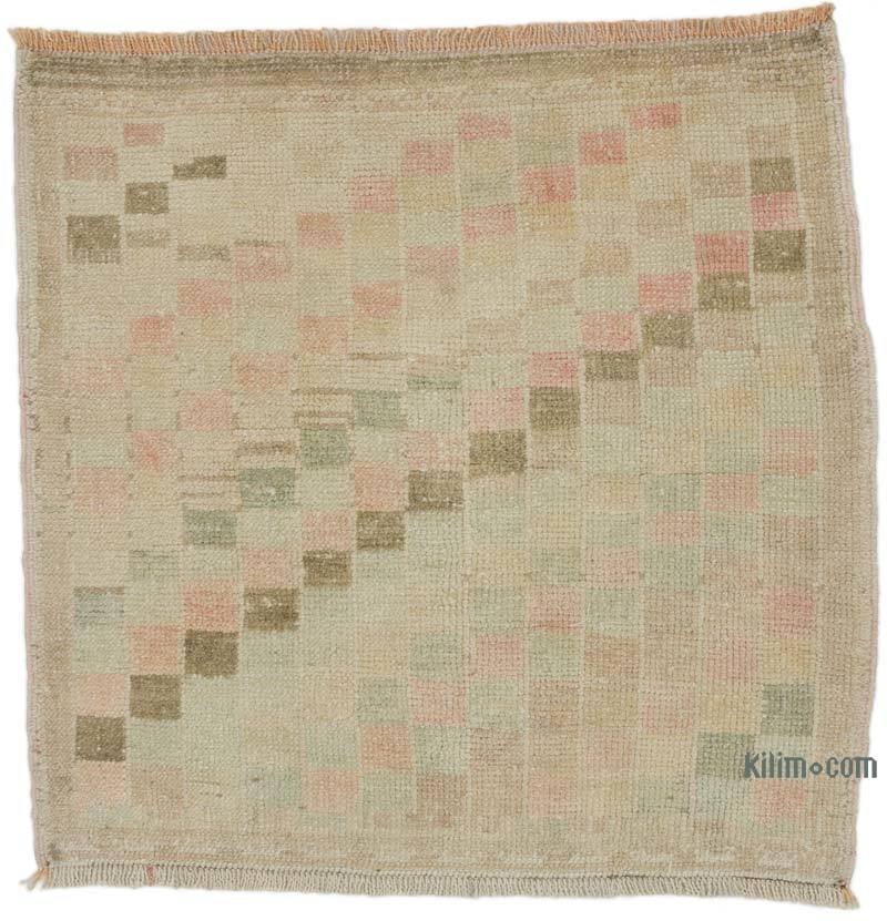 Vintage Turkish Hand-Knotted Rug - 2' 7" x 2' 7" (31" x 31") - K0062730