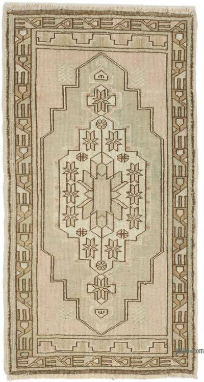 Vintage Turkish Hand-Knotted Rug - 1' 10" x 3' 5" (22 in. x 41 in.)