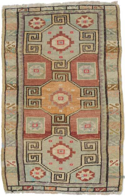 Vintage Turkish Hand-Knotted Rug - 1' 9" x 2' 8" (21 in. x 32 in.)