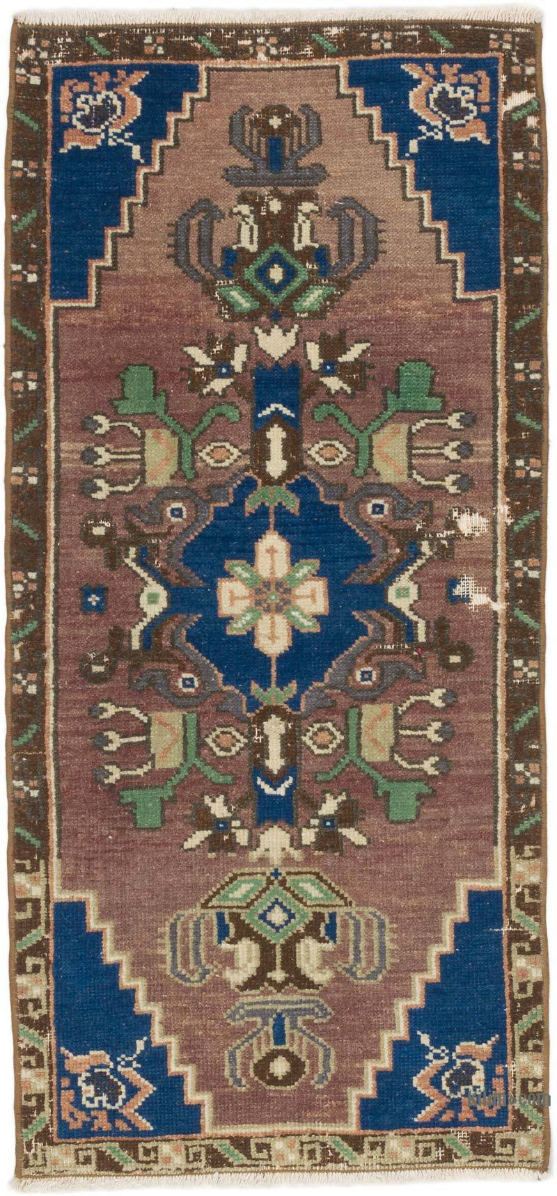 Alfombra Vintage Turca Anudada a Mano - 48 cm x 100 cm - K0062747
