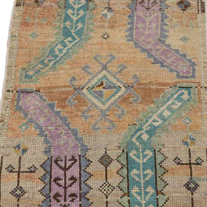 El Dokuma Vintage Halı - 47 cm x 97 cm - K0062748