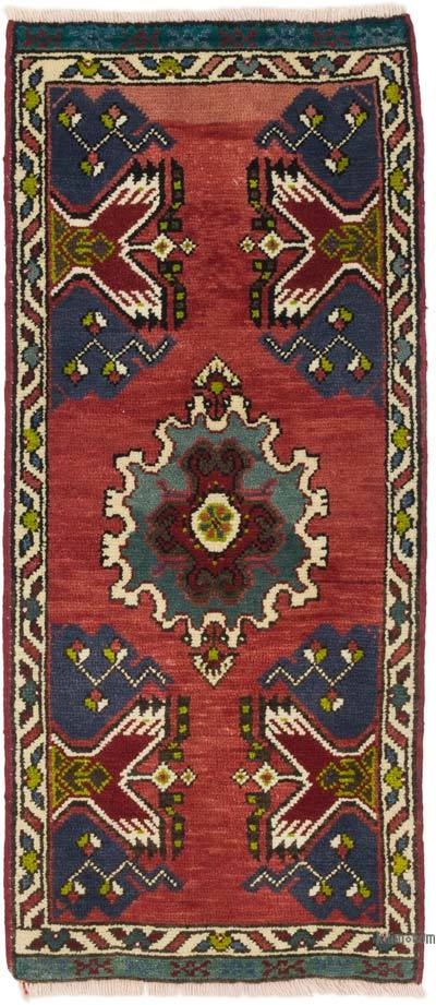 Vintage Turkish Hand-Knotted Rug - 1' 7" x 3' 7" (19 in. x 43 in.)