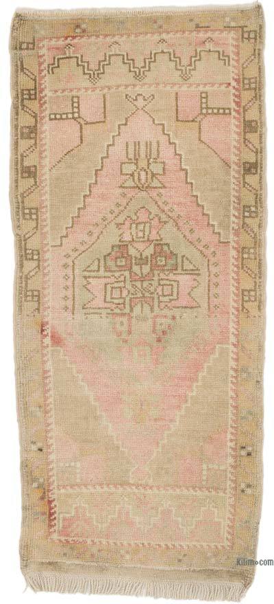 Vintage Turkish Hand-Knotted Rug - 1' 8" x 3' 7" (20 in. x 43 in.)