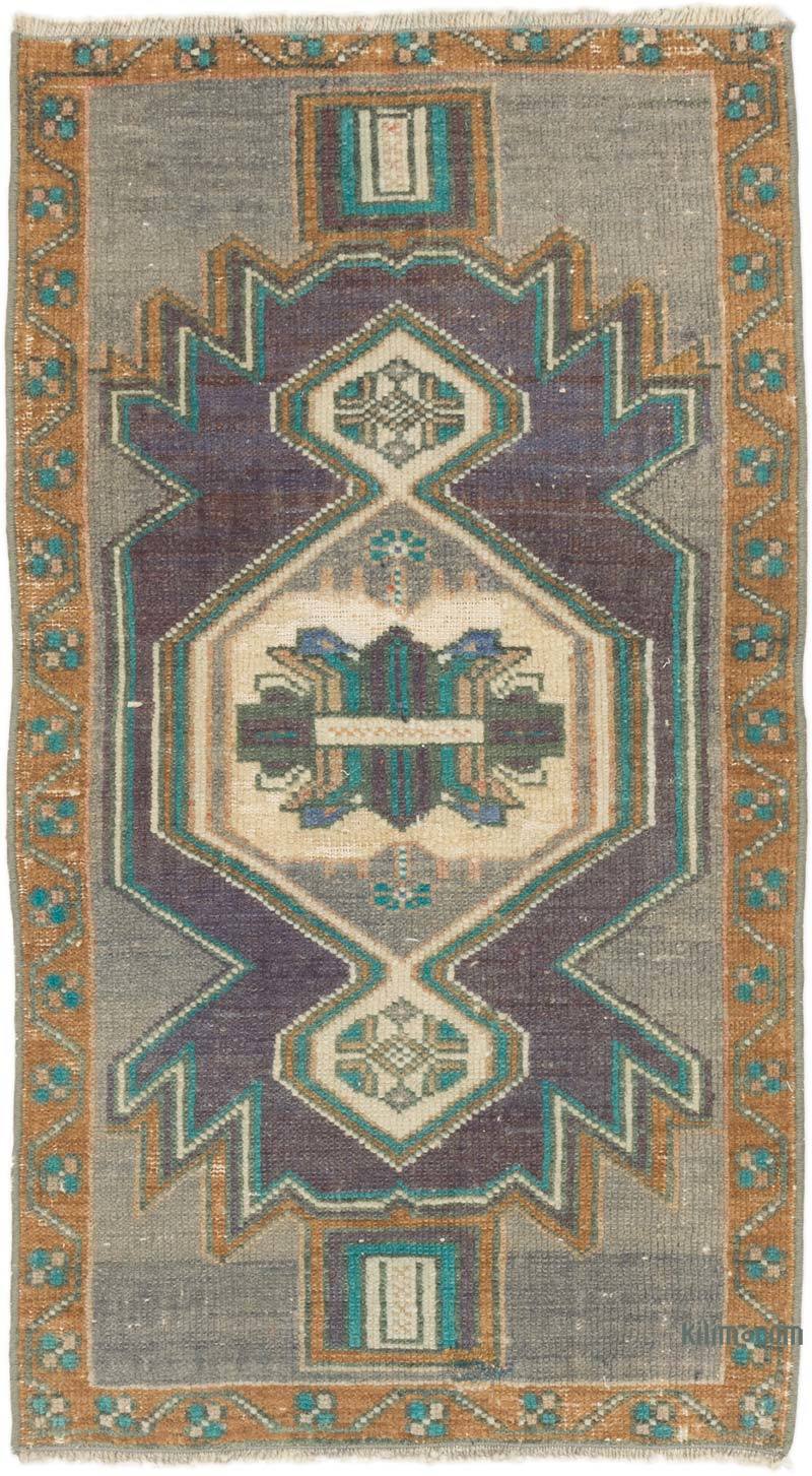 Alfombra Vintage Turca Anudada a Mano - 52 cm x 93 cm - K0062761