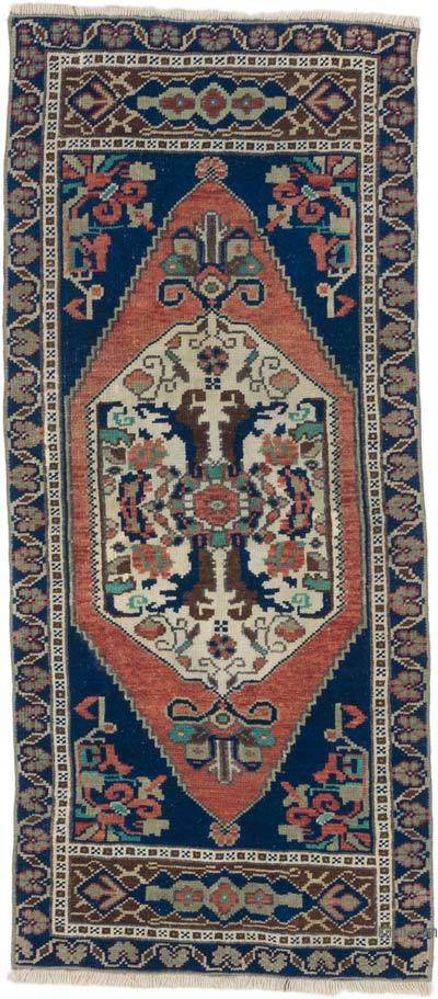 Vintage Turkish Hand-Knotted Rug - 1' 8" x 3' 8" (20 in. x 44 in.)