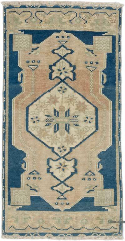 Vintage Turkish Hand-Knotted Rug - 1' 8" x 3' 1" (20 in. x 37 in.)