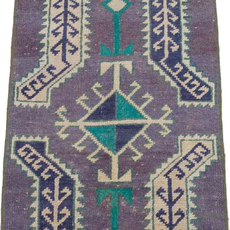 El Dokuma Vintage Halı - 43 cm x 101 cm - K0062774