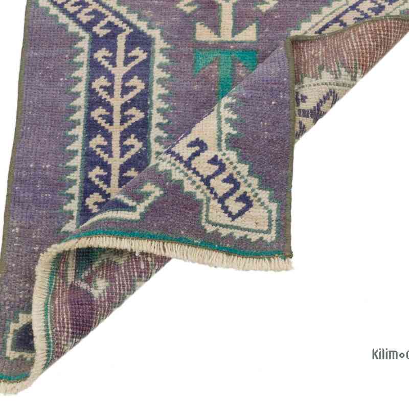 El Dokuma Vintage Halı - 43 cm x 101 cm - K0062774