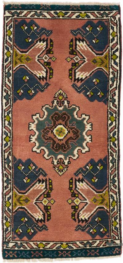Vintage Turkish Hand-Knotted Rug - 1' 8" x 3' 6" (20 in. x 42 in.)