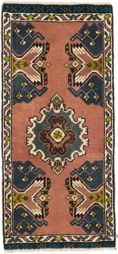 El Dokuma Vintage Halı - 49 cm x 105 cm