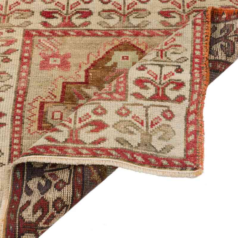 El Dokuma Vintage Halı - 70 cm x 61 cm - K0062789