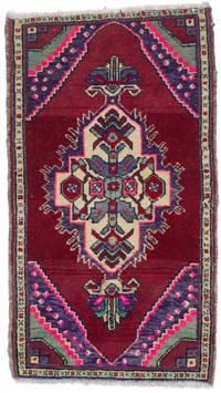 El Dokuma Vintage Halı - 56 cm x 99 cm