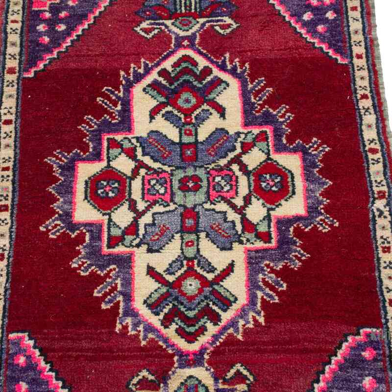 El Dokuma Vintage Halı - 56 cm x 99 cm - K0062794