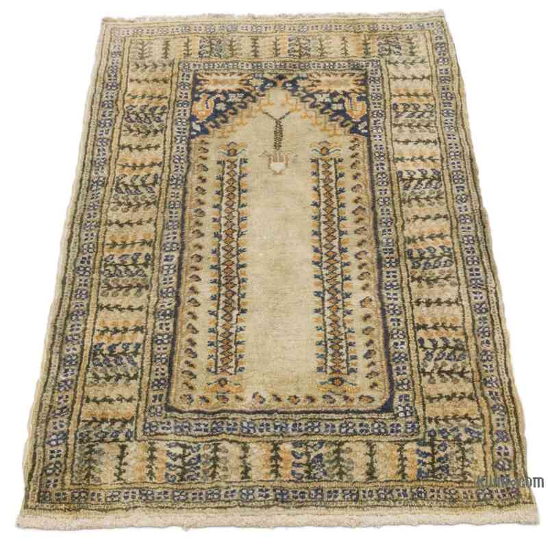 Vintage Turkish Hand-Knotted Rug - 1' 10" x 2' 11" (22 in. x 35 in.) - K0062795